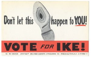 Eisenhower Presidential Campaign Postcard.