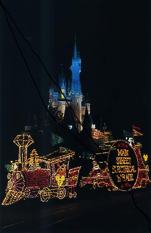 Vintage The Walt Disney World Main Street, U.S.A., Orlando, Florida Postcard