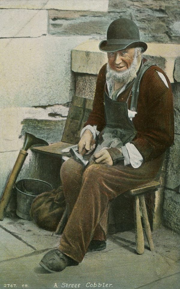 street cobbler Postcard History