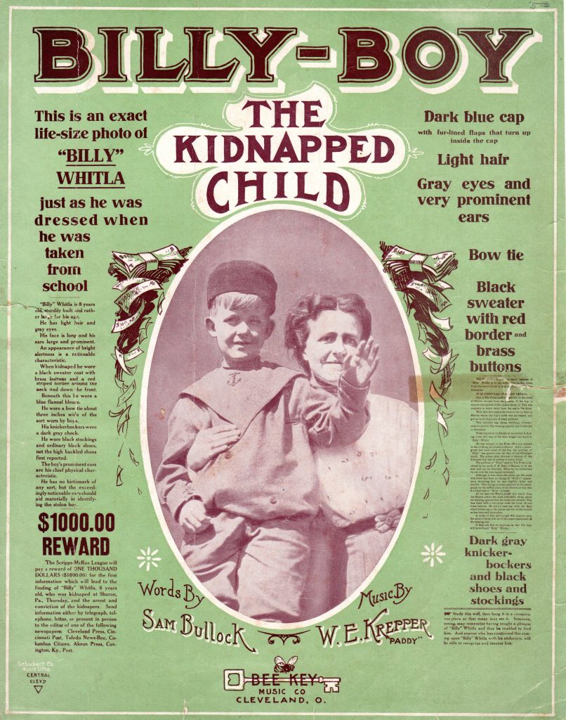 Billy Whitla, Kidnapped Child | Postcard History