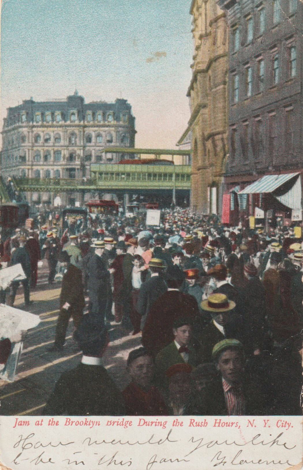 Memories of the Crowded Park Row Terminal of the Brooklyn Bridge